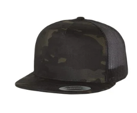 608 Sports CAMO 5 Panel Flat Bill Trucker Hat