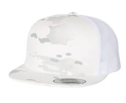 608 Sports CAMO 5 Panel Flat Bill Trucker Hat