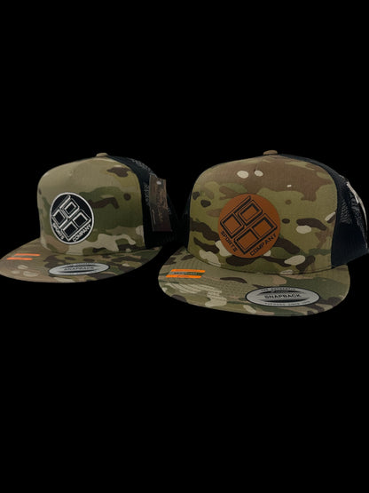 608 Sports CAMO 5 Panel Flat Bill Trucker Hat